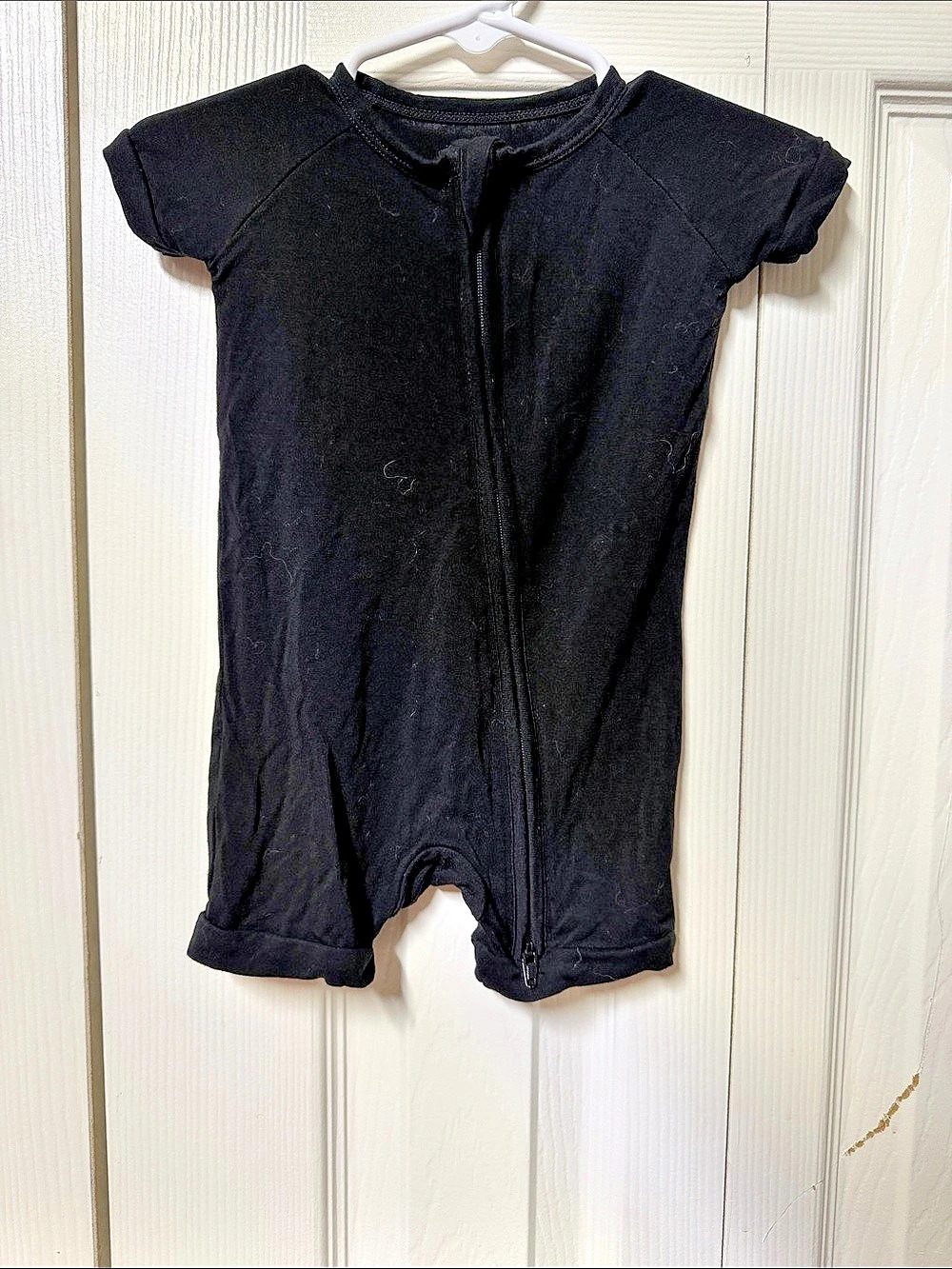 Little Sleepies Black Shorty Zippy Footie Black Baby 3-6M